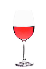 Wine glass with rosè wine