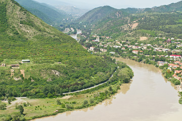 Panoramic view from Narikala Fortress. Tbilisi, Georgia © vitmark