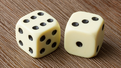 Two dice isolated