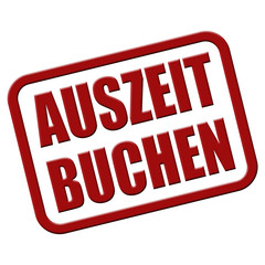 Stempel rot rel AUSZEIT BUCHEN