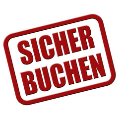 Stempel rot rel SICHER BUCHEN