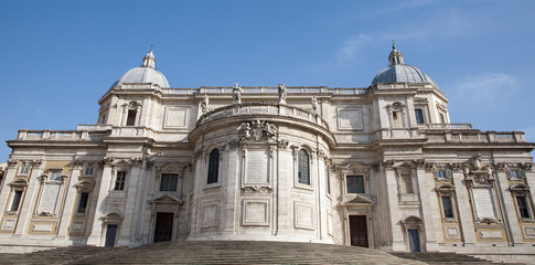 Fototapeta na wymiar Rzym - fasada zachód od Bazyliki Santa Maria Maggiore