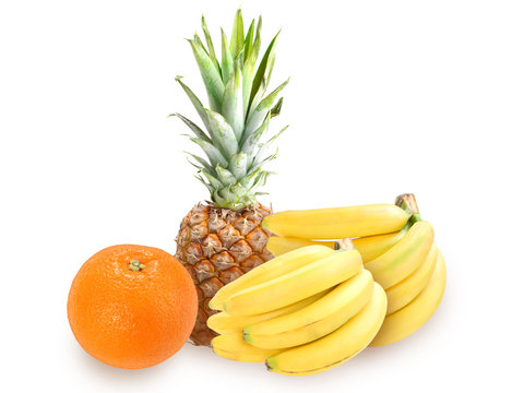Heap of fresh tropical fruits