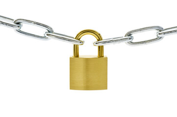 チェーンと南京錠のクローズアップ