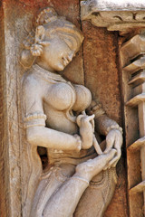 Fototapeta na wymiar Adinath e Parshwanat temple, Khajuraho - India