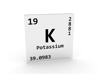 Potassium symbol - K - element of the periodic table