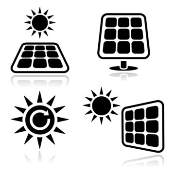 Solar panels icons