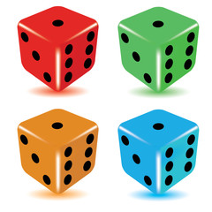 Vector color Isolated Dice set