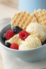 Ice cream with berries