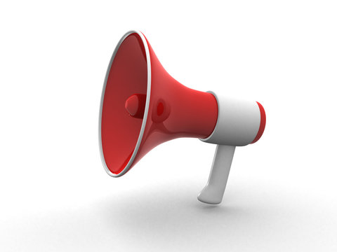 megaphone isolated on white