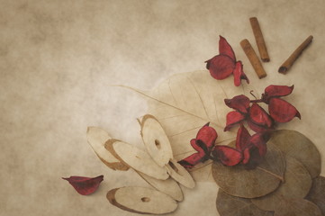 Dried aromatic herbs and flowers