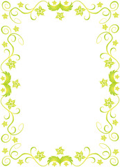 floral green frame