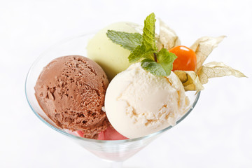 scoops of ice cream