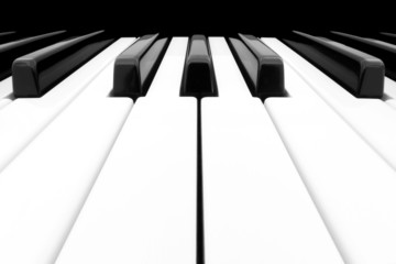 Naklejka premium Wide angle shot of Piano Keyboard