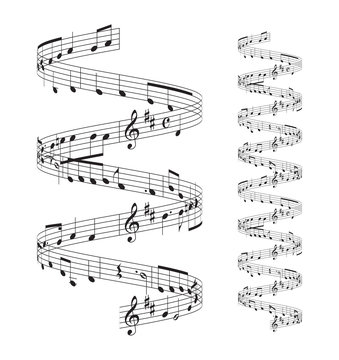 musical notes staff