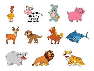 Obraz premium animals cute collection