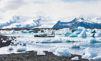 Icebergs at Jokulsarlon. Iceland