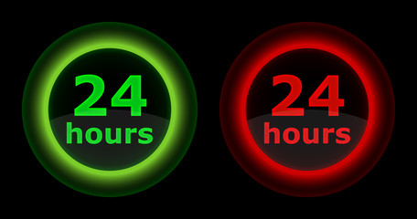 green and red 24 hours button