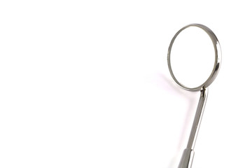 Dental tools and equipment on dental chart