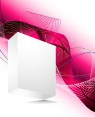 blank 3d box with abstract background