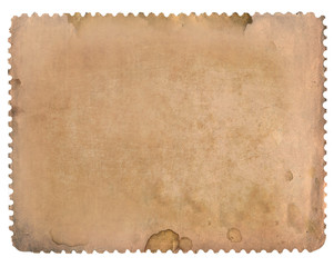 Old post stamp on white