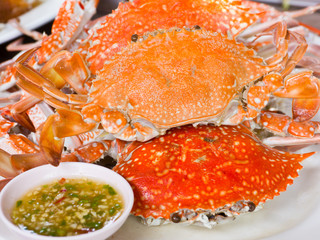 Steamed Blue swimming crab