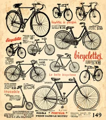 Stickers pour porte Journaux fond vélo