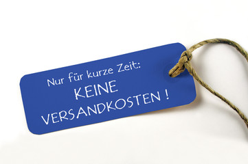 Keine Versandkosten - Plakette