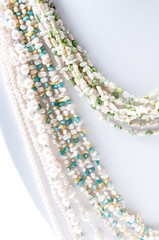 Pearl and gem necklace