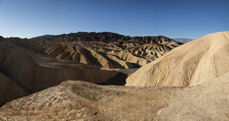 Zabriskie Point panoramic rock formations at Death Valley Nation