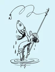 Meubelstickers Boy fishing © dnbr
