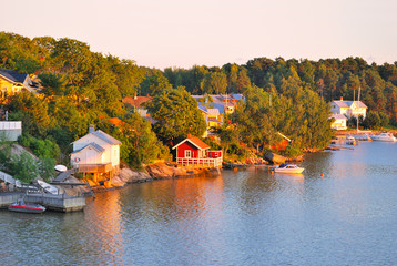 Turku vicinity at sunset