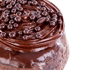 Donut with chocolate and peanut