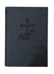 Old book cover is isolated on a white background 