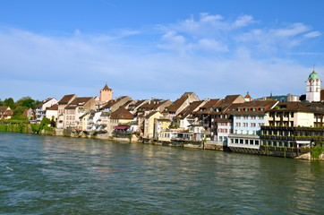 Fototapeta premium River Houses in Rheinfelden, Switzerland