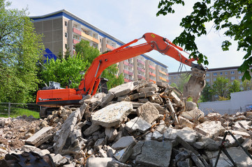 Abriss Plattenbau