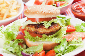 Vegetarian burger sandwich