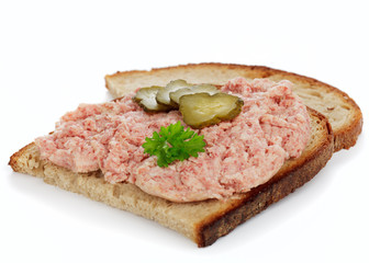 Brot mit Pfälzer Leberwurst