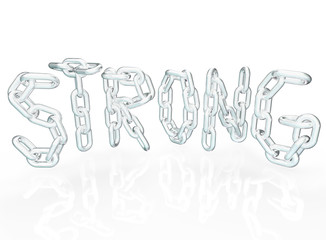 Strong Chain Link Word Letters Metal Chains