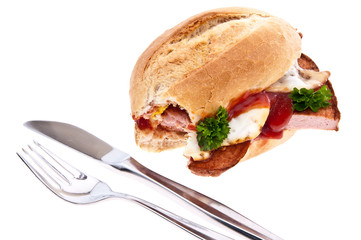 Roll with meat loaf