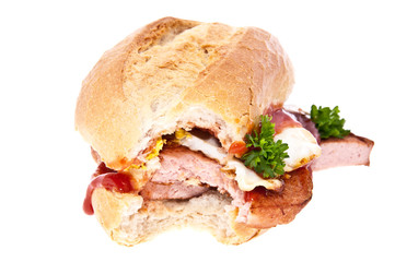 Roll with meat loaf