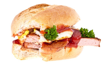 Roll with meat loaf