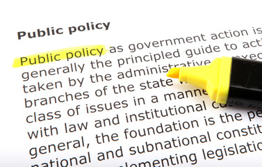 Text highlighted with felt tip pen