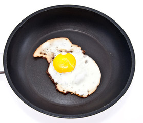 Fried egg in a skillet