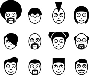 characters icon set