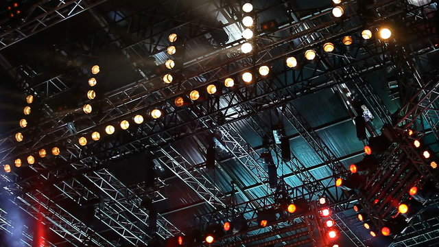 Lighting system on stage
