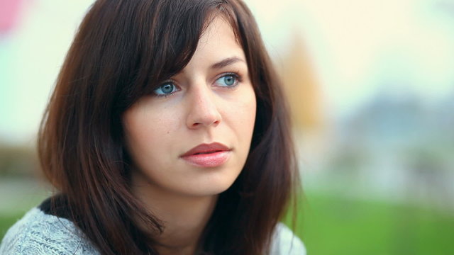 Close-up of a young woman