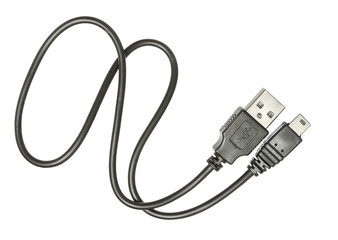 USB cable isolated on white background