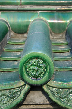 Ornate Chinese roof tiles, Temple of Heaven, Beijing