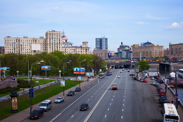 View of Moscow.  Square of Europe and Borodinsky Bridge